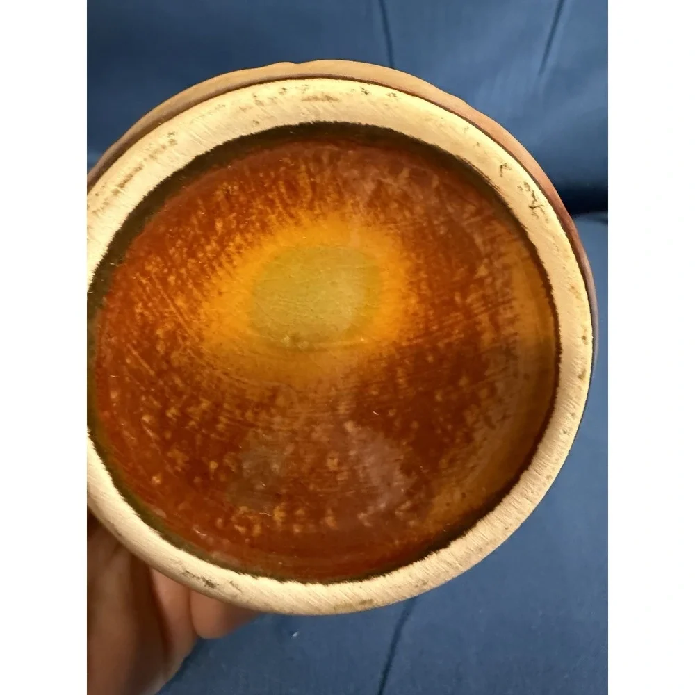 Ceramic Crock/Container  w/ Lid Fall Theme Thanksgiving Decor